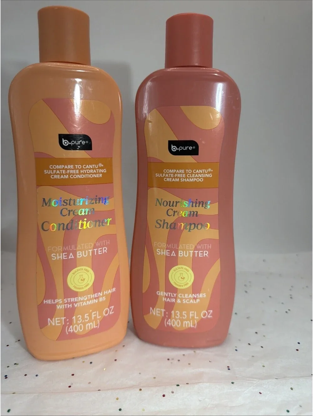 B.Pure Shea Butter Moisturizing Cream Shampoo & Conditioner Set 13.5 oz Each